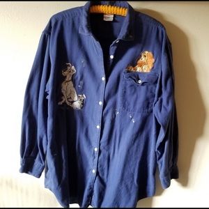Disney Lady and the Tramp embroidered shirt
